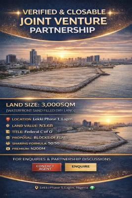 Waterfront Joint Venture Land in Lekki Phase 1, Lekki Phase 1, Lekki Phase 1, Lekki, Lagos, Residential Land Joint Venture