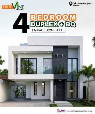 4 Bedroom Duplex with Bq , Solar and Private Pool, Oribanwa, Awoyaya, Ibeju Lekki, Lagos, Detached Duplex for Sale