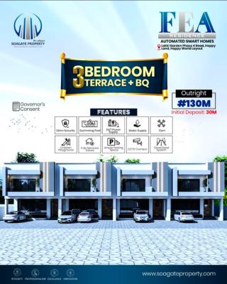 Luxury 3 Bedroom Terrace Duplex with Fitted Kitchen and Maids Room, Lekki Gardens Phase 4 Road Behind Lagos Business School Ajah Lekki Lag, Ajiwe, Ajah, Lagos, Terraced Duplex for Sale