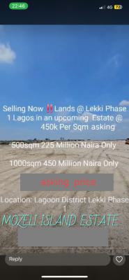 Land Measuring 1000000 Sqm, Exxon Mozeli Island, Beside Orange Island, Lekki Phase 1, Lekki Phase 1, Lekki, Lagos, Residential Land for Sale