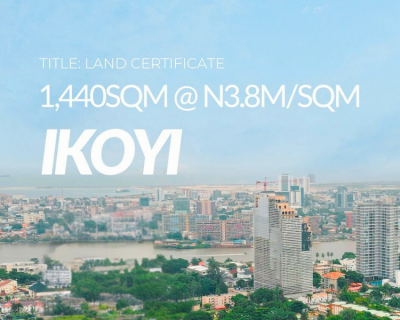 a Prime 1,440 Sqm Land, Macdonald Road, Ikoyi, Lagos, Residential Land for Sale