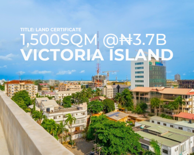 a Prime 1,500 Sqm Land Available, Oju Olobun, Victoria Island (vi), Lagos, Mixed-use Land for Sale