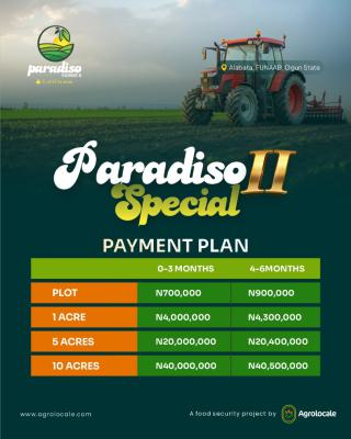 Own Acres of Farmland for Investment/cashflow at Paradiso Farm Estate, Ayireke Village, Via Alabata, Odeda, Ogun, Land for Sale