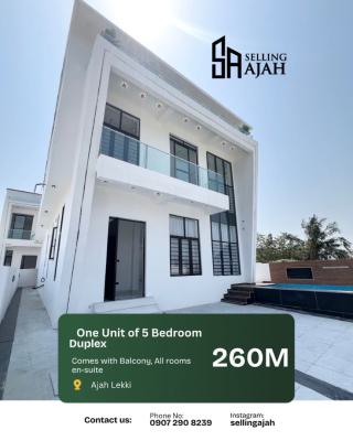 Contemporary 5 Bedroom Fully Detached Duplex, Olokonla, Ajah, Lagos, Detached Duplex for Sale