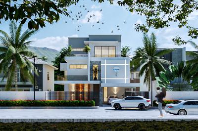 95% Completed Luxury 5 Bedroom Detached Cinema Room, Rooftop Terrace, Secured Estate , Directly Facing The Coastal Road, Ajah, Lagos, Detached Duplex for Sale