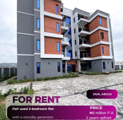 2 Bedrooms Flat + Standby Generator, Jahi, Abuja, House for Rent