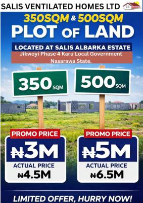 Hot Land in Jikwoyi Karu Extension Nassrawa, Jikwoyi Karu Local Government, Karu, Nasarawa, Residential Land for Sale