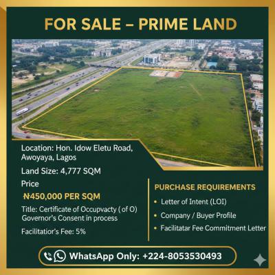 a Massive Land of 4777sqm, Hon Idowu Eletu Road, Awoyaya, Ibeju Lekki, Lagos, Mixed-use Land for Sale