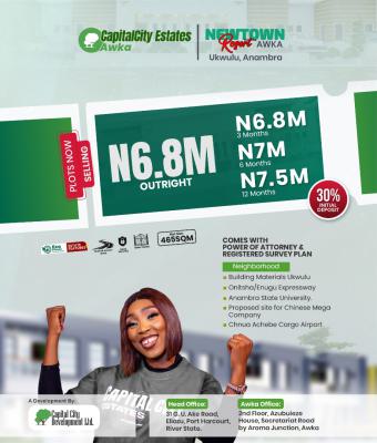 Land, Ukwulu Axis, Off Onitsha–enugu Expressway, Awka, Anambra, Residential Land for Sale