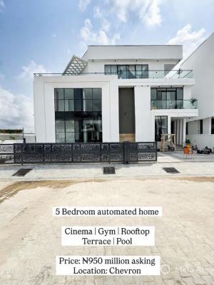 Contemporary 5 Bedroom Detached Duplex with Pool,cinema,and Bq, Chevron, Lekki, Lagos, Detached Duplex for Sale
