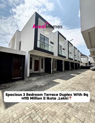 Newly Built 3 Bedroom Terrace Duplex with Bq, Ikota, Lekki, Lagos, Terraced Duplex for Sale