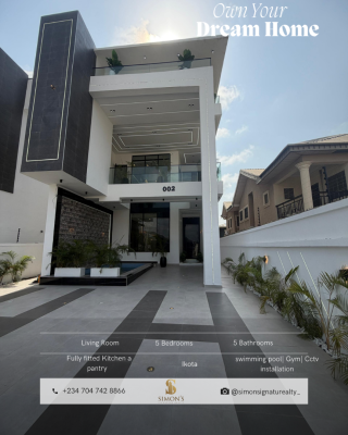 Magnificent 5 Bedroom Duplex, Ikota, Lekki, Lagos, Detached Duplex for Sale