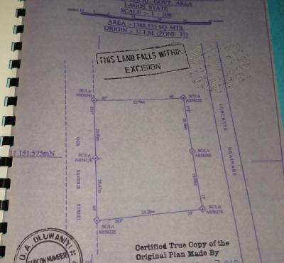 Land : 2 Plots and Half 1,388.85sqm  Location: Ologolo   T, Ologolo, Lekki, Lagos, Land for Sale
