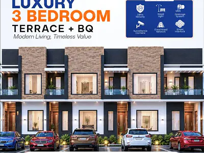3 Bedrooms Terrace + BQ — Lagos Business School Axies, Sangotedo, Ajah, Lagos