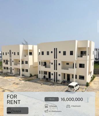 Beautiful Luxury 4 Bedroom Semi Detached Duplex with Bq, Osapa London, Lekki, Lagos, Semi-detached Duplex for Rent
