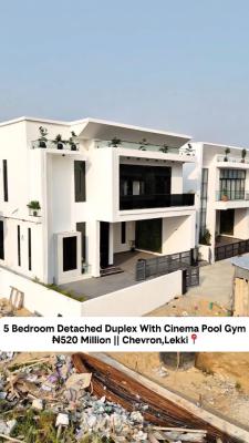 Luxury 5 Bedroom Fully Detached Duplex with Cinema Pool/, Chevron, Lekki, Lagos, Detached Duplex for Rent