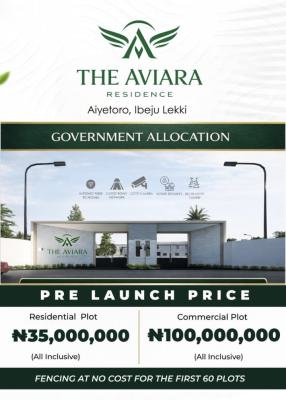 *free Fencing for The First 60buyers The Aviara Residence -- Aiyetoro*, Aiyetoro Ibejulekki, Ibeju Lekki, Lagos, Residential Land for Sale