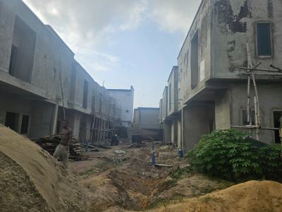 8 Units of Three Bedroom Semi-det. Houses with 1-room Bq (carcass), Off Osobia Street, Behind Royal Avalon 3 Estate, Ajiwe, Ajah, Lagos, Semi-detached Duplex for Sale