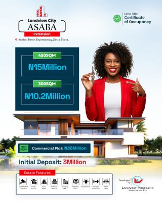 Own Land on Asaba Expressway Before Price Doubles Comes with C of O, Asaba-benin Expressway, Asaba, Delta State, Asaba, Delta, Mixed-use Land for Sale