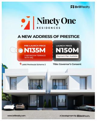 Ninety One Residence ( 91), Lekki Peninsula Scheme 2, Lekki Phase 2, Lekki, Lagos, Terraced Duplex for Sale