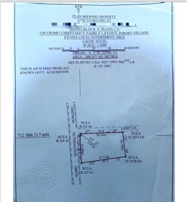 Prime Land on 1880 Square Meter, Chevron Alternative, Lekki, Lagos, Residential Land Joint Venture