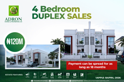 Own a Premium Luxury 4 Bedroom Duplex, Treasure Park and Gardens ,glasshouse. Estate, Simawa, Ogun, Semi-detached Duplex for Sale