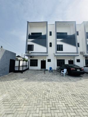 Exquisite 4 Bedroom Terrace Duplex with with  Pool, Ac and Bq, New Road . Chevron Axis, Lekki, Lagos, Terraced Duplex for Rent