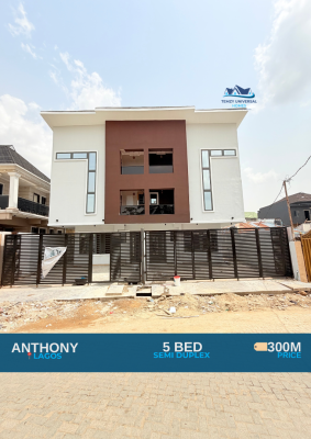Newly and Affordable 4 Bedroom Semi Detached Duplex with a Room Bq, Anthony, Maryland, Lagos, Semi-detached Duplex for Sale