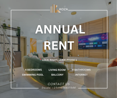 Luxury 4 Bedrooms, Lekki Right, Lekki Phase 1, Lekki, Lagos, Flat / Apartment for Rent