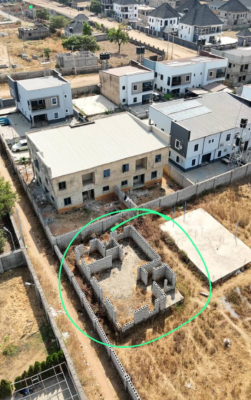 Distress 4bedroom Detached Carcass Duplex, Lugbe District, Abuja, Detached Duplex for Sale