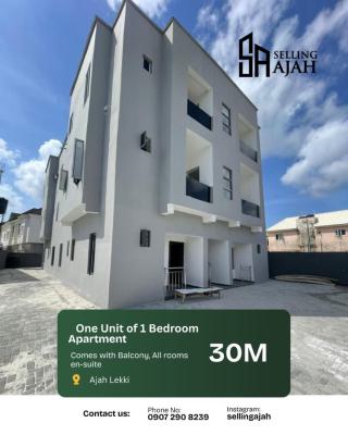 Well Built One Bedroom Apartment, Sangotedo Ajah Lekki, Ajah, Lagos, Block of Flats for Sale