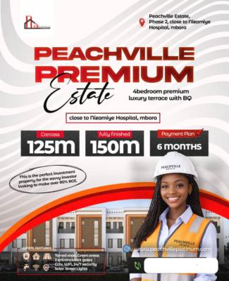 Premium 4 Bedroom Terace Duplex with Bq, By Turkish Hospital, Mbora (nbora), Abuja, Terraced Duplex for Sale