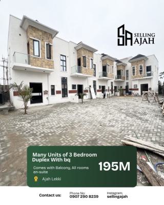 Luxury Smart House Contemporary Brand New 3 Bedroom Terrace Duplex Bq, Okun-ajah, Ajah, Lagos, Terraced Duplex for Sale