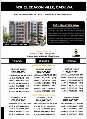 3 Bedroom Apartments, Close to Prince Ebano Supermarket, Gaduwa, Abuja, Block of Flats for Sale