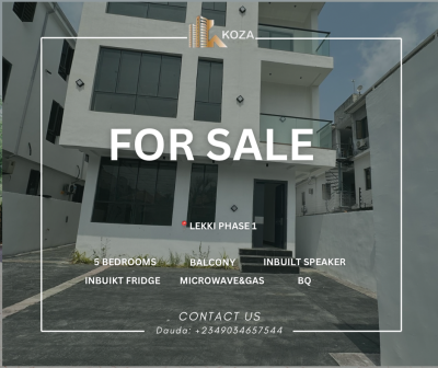 5 Bedroom Fully Detached, Lekki Phase 1, Lekki, Lagos, Detached Duplex for Sale