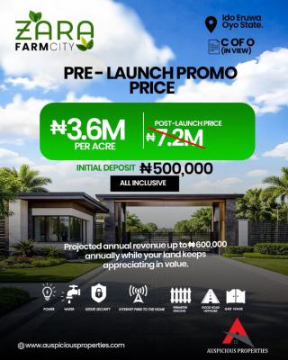 Income-yielding Farm Land --- Zara Farm City,, Ido/ido Eruwa Axis, Ibadan, Oyo, Industrial Land for Sale