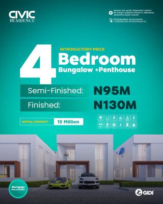 House with C of O, Civic Residence Estate, Abraham Adesanya, Ogombo, Ajah, Lagos, Terraced Bungalow for Sale