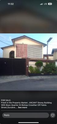 Vacant Block of Flat, Bishop Crowther, Surulere, Lagos, Block of Flats for Sale