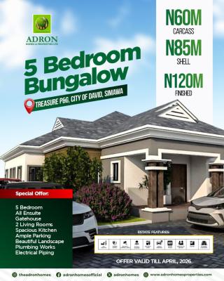 5 Bedroom Bungalow, Treasure Parks and Gardens Estate Phase 2 , City of David,, Simawa, Ogun, Detached Bungalow for Sale