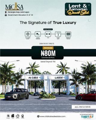 Land with C of O at Micasa Lagos Estate, Elerangbe Lekki-epe Expressway Lagos, Ibeju Lekki, Lagos, Residential Land for Sale