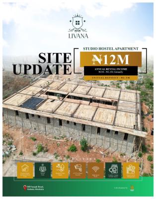 Affordable Luxury Premium Student Hostel Apartment Opposite Funaab, Directly Opposite Funaab, Abeokuta South, Ogun, Self Contain (single Rooms) for Sale