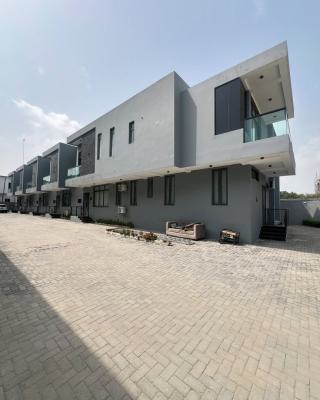 Very Spacious 4bedroom Terrace Duplex Now Available, New Road Alpha Beach Road, Igbo Efon, Lekki, Lagos, Terraced Duplex for Rent