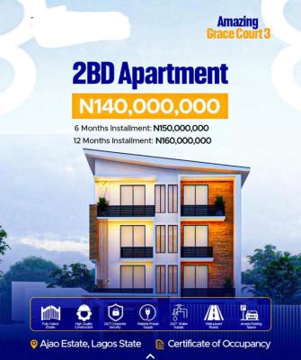 Luxury 2 Bedroom Flat with Excellent Features, Amazing Court 3, Ajao Estate, Isolo, Lagos, Block of Flats for Sale