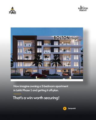 Luxury Offplan 2 Bedroom Apartment with C of O, Bolton Heights, Lekki Phase 1, Lekki, Lagos, Flat / Apartment for Sale