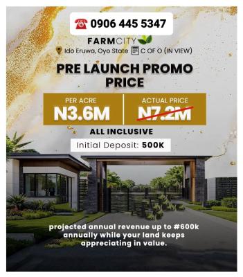 Acres and Hectares of Farmland, Ido/ Ido-eruwa, Ibadan, Oyo, Land for Sale