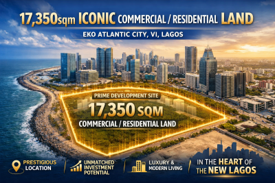 17,350sqm Iconic Commercial/residential Land, Eko Atlantic City, Lagos, Mixed-use Land for Sale