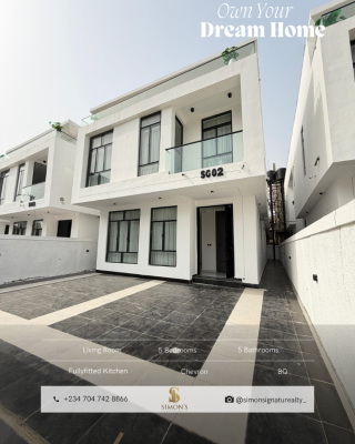 Massive 5 Bedroom, Chevron, Lekki, Lagos, House for Sale