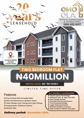 2 Bedroom Flat, Ogudu, Lagos, Flat / Apartment for Rent