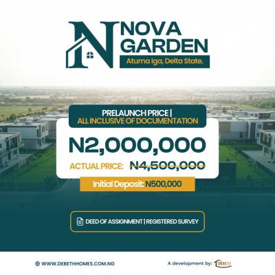Buy and Build in Delta State, Nova Garden*, Atuma Iga, Delta State*, Asaba, Delta, Residential Land for Sale