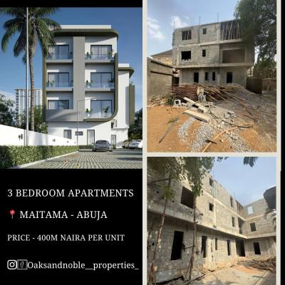 3 Bedroom Luxury Apartments, Maitama District, Abuja, Flat / Apartment for Sale